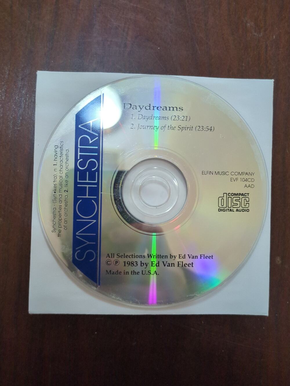 Synchestra Daydreams Audio CD disc only